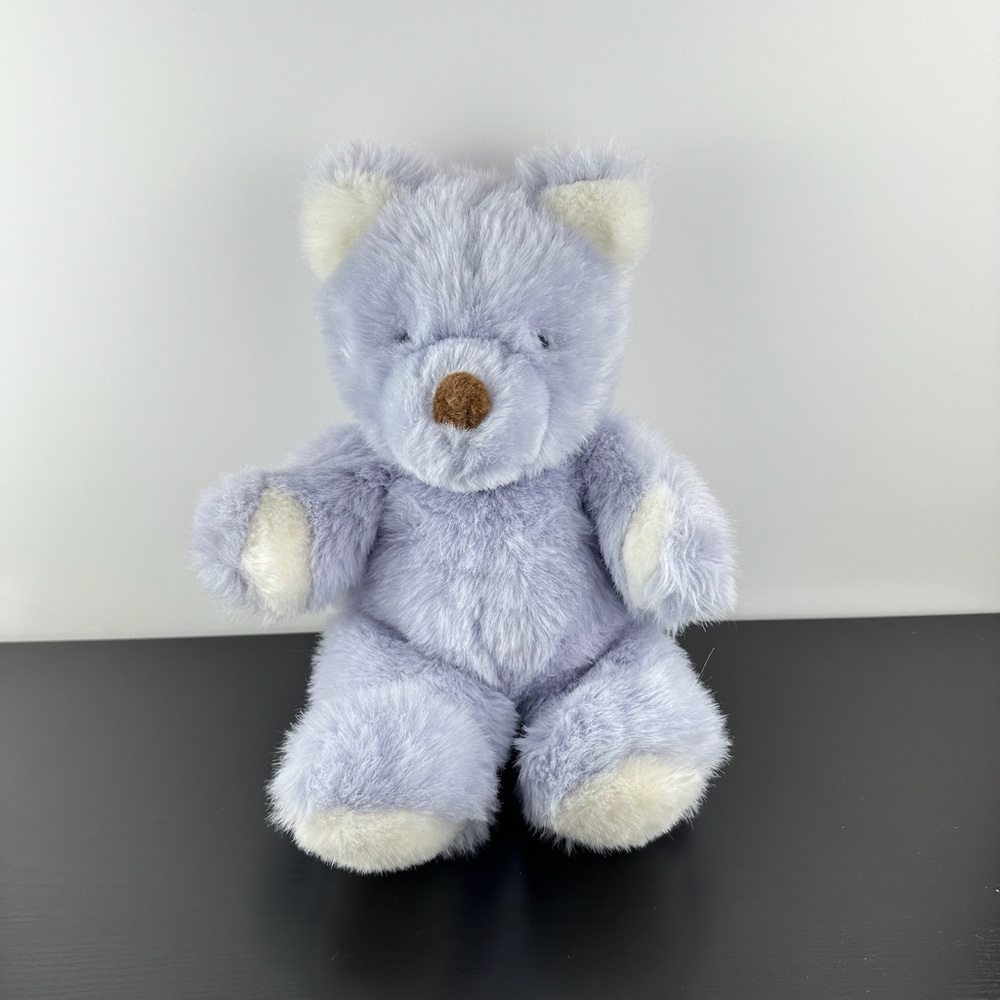 Gund 1991 Rare Periwinkle Teddy Bear 12” Blue Purple Plush Stuffed Animal